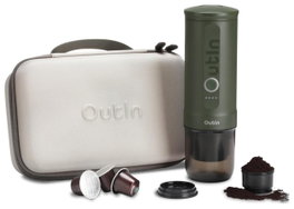 OutIn Nano Máquina de Espresso Verde con Estuche de Viaje