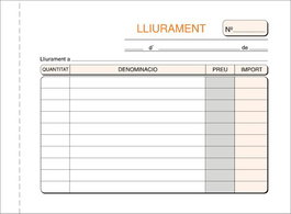 Talonario Catalan Entregas 8º Apdo Tripli Loan (Set de 5)
