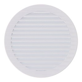 Edm Rejilla Ventilación Redonda Empotrable con Mosquitera ø150mm ABS Blanca
