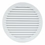 Edm Rejilla de ventilación redonda empotrable con mosquitera ø150mm blanca