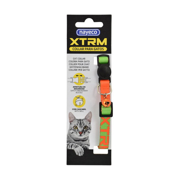 Nayeco Collar Gato X-Trm Neon Flash Verde 10mm x 22-33cm