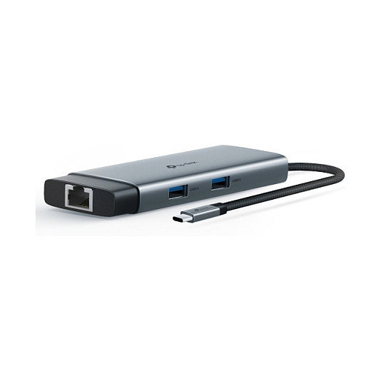 TP-Link Hub USB-C UH6120C - Concentrador USB-C de 6 Puertos con HDMI, Ethernet, 2x USB 3.2 Gen 1 y 2x USB 3.2 Gen 2, Cable 0.18 m, Color Gris