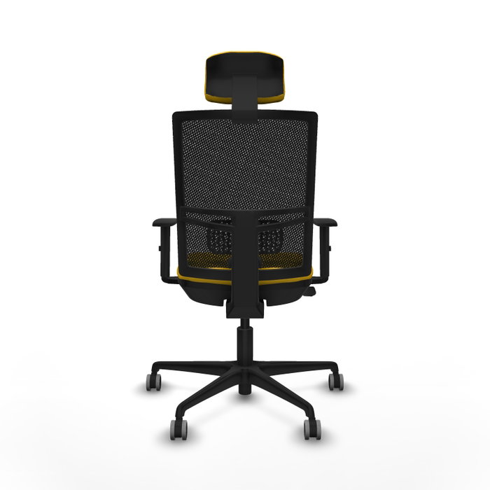 PIQUERAS Y CRESPO Silla de oficina Yunquera con mecanismo Sincro/Traslack, Amarillo y Negro PIQUERAS Y CRESPO Silla de oficina Yunquera con mecanismo Sincro/Traslack, Amarillo y Negro