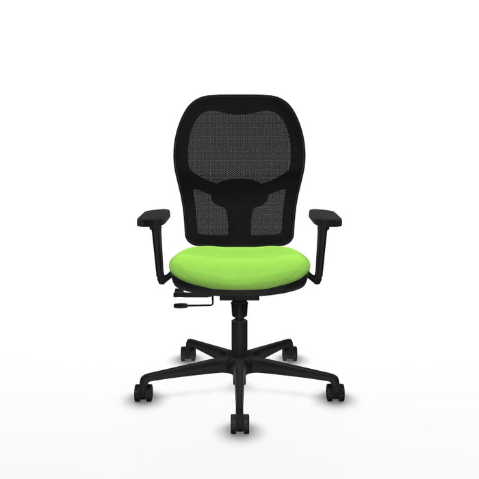 PIQUERAS Y CRESPO Silla de oficina Jorquera con mecanismo Sincro/Traslack, Pistacho y Negro