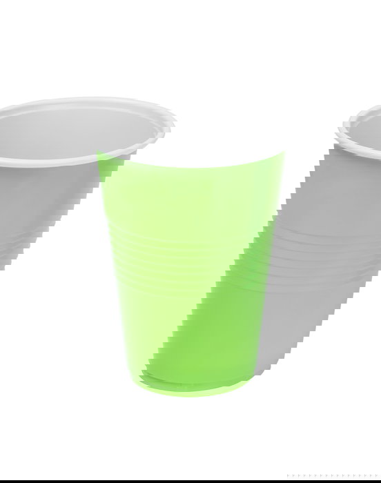 Algon Set 25 Vasos Bicolor Verde-Blanco 250 ml Ø 8 x 10 cm (24 Unidades)