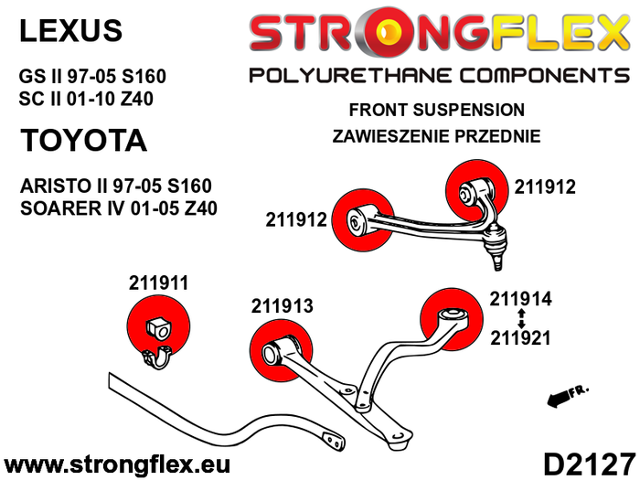 StrongFlex STF211921A Silentblock Brazo Radio Delantero Inferior a Chasis 60 mm Sport Alta Flexibilidad Resistencia Carga Dinámica StrongFlex STF211921A Silentblock Brazo Radio Delantero Inferior a Chasis 60 mm Sport Alta Flexibilidad Resistencia Carga Dinámica
