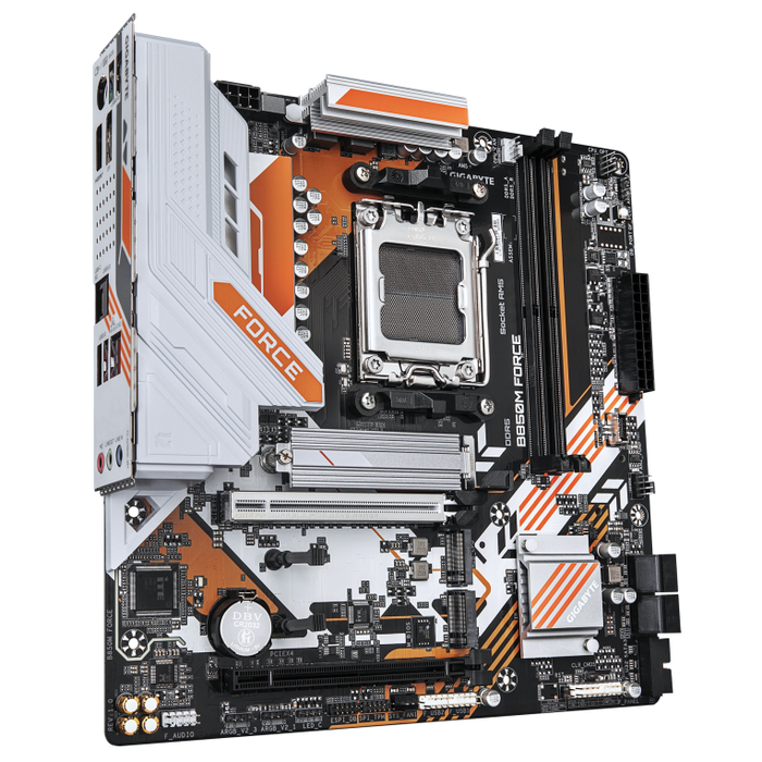 GIGABYTE B850M FORCE Placa Base AMD B850 (AM5) - Compatible con procesadores AMD Ryzen serie 9000/8000/7000, hasta 9600 MHz DDR5, 1 x M.2 PCIe 5.0, LAN 2.5 GbE, USB 3.2, Micro ATX