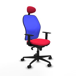 PIQUERAS Y CRESPO Silla de oficina Jorquera Rojo y Azul