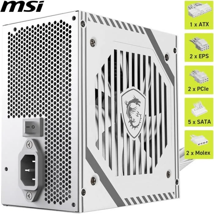 MSI Fuente de Alimentación PC MAG A650BNL 650W 80 Plus Bronze Blanca 306-7ZPAX27-HH9