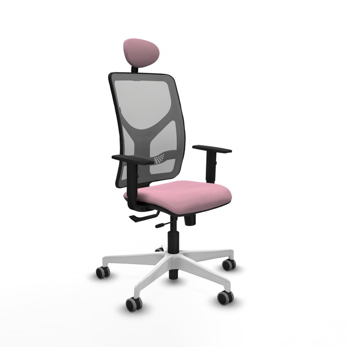 PIQUERAS Y CRESPO Silla de oficina Motilla Rosa y Gris PIQUERAS Y CRESPO Silla de oficina Motilla Rosa y Gris