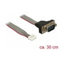 DeLOCK 89632 Cable serie DB-9 macho a DB-9 hembra 0,3 m con asignación invertida