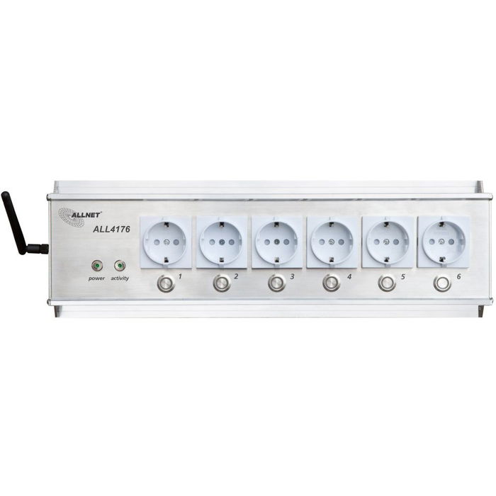 ALLNET ALL4176v3 Regleta con 6 enchufes y medidor para automatización de edificios