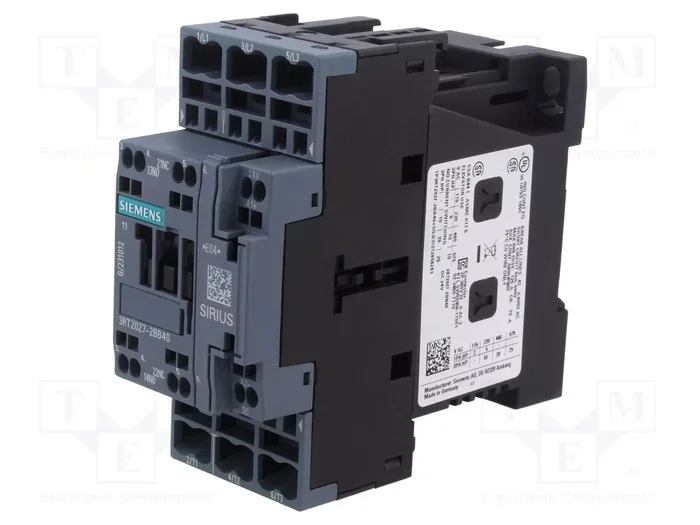 SIEMENS 3RT2027-2BB40 Contactor 3-polar 24VDC SIEMENS 3RT2027-2BB40 Contactor 3-polar 24VDC