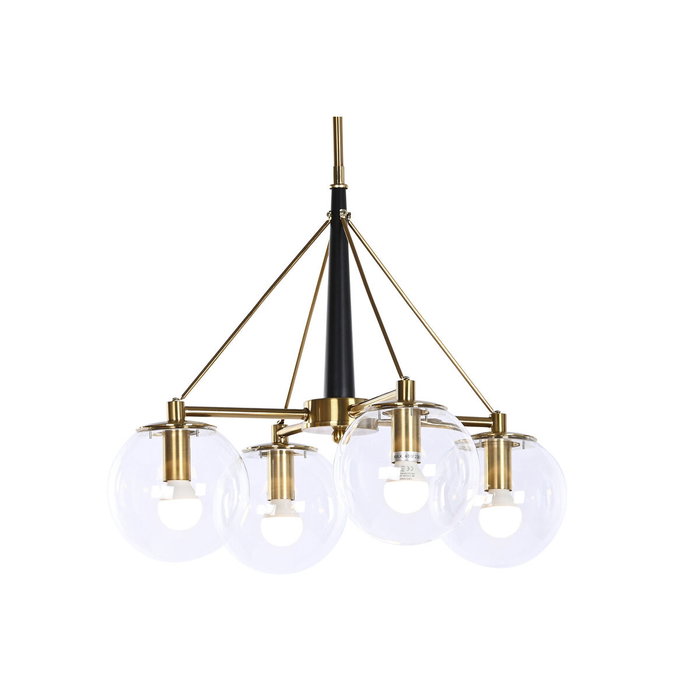DKD Home Decor Lámpara de Techo de Metal y Cristal con Bolas Doradas