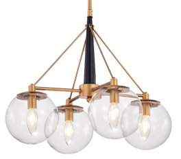 DKD Home Decor Lámpara de Techo de Metal y Cristal con Bolas Doradas