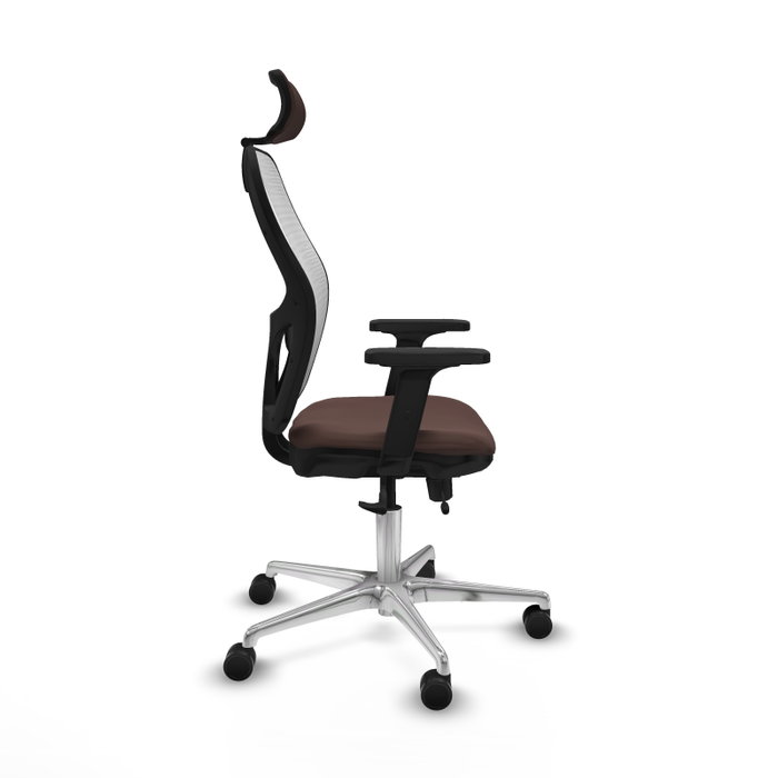 PIQUERAS Y CRESPO Silla de oficina Jorquera con mecanismo Sincro/Traslack Marrón y Blanco PIQUERAS Y CRESPO Silla de oficina Jorquera con mecanismo Sincro/Traslack Marrón y Blanco