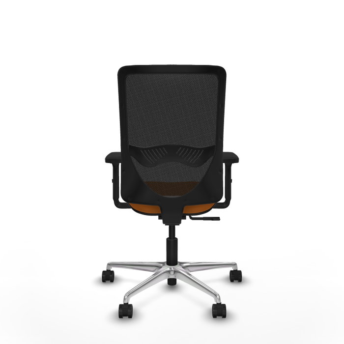 PIQUERAS Y CRESPO Silla de oficina Zulema con mecanismo Sincro, Naranja y Negro