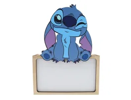 Wondee Lámpara de noche de madera Stitch personalizable