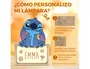Wondee Lámpara de noche de madera Stitch personalizable
