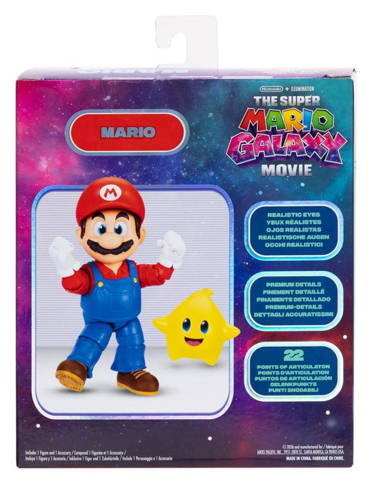 Jakks Pacific Figura de Mario Super Mario Galaxy 13 cm Jakks Pacific Figura de Mario Super Mario Galaxy 13 cm