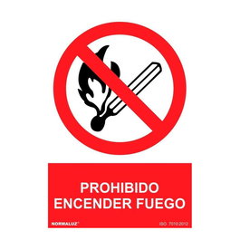 NMZ Señal Prohibido Encender Fuego PVC 30 x 40 cm