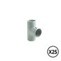 Tupersa Manguito en T Inspeccionable PVC Ø 20 mm Gris 25 Unidades