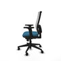 PIQUERAS Y CRESPO Silla de oficina Horna con mecanismo Sincro Verde petróleo y Blanco