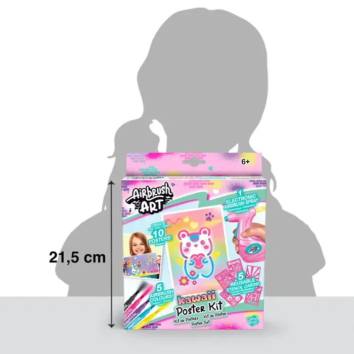 Canal Toys AIR 015 Kit de Creación de Carteles con Aerógrafo Electrónico, Plantillas y Rotuladores