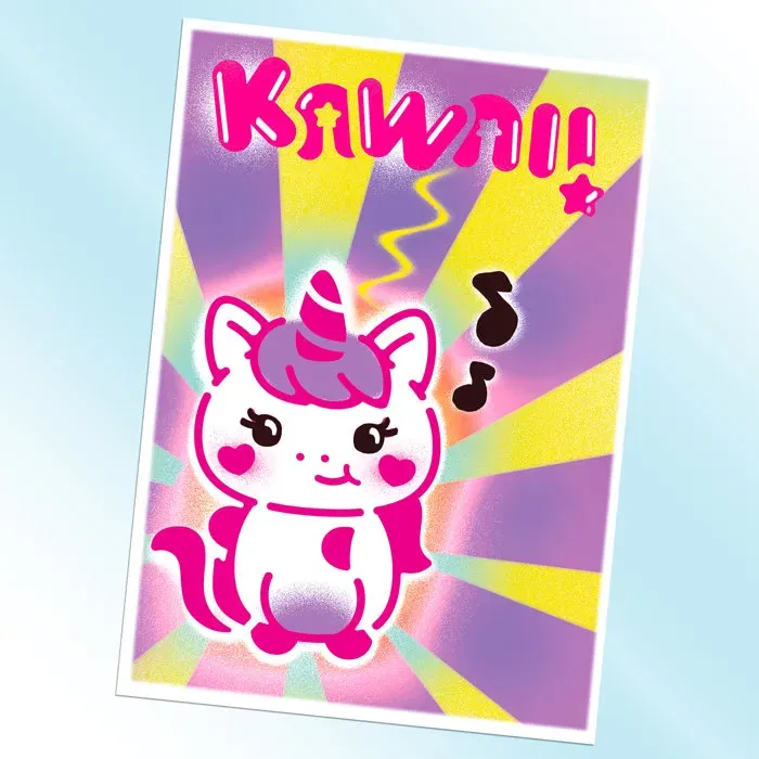 Canal Toys AIR 015 Kit de Creación de Carteles con Aerógrafo Electrónico, Plantillas y Rotuladores