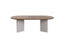Nordure Mesa de Centro Sable Walnut, White. Mesa de Salón Elegante con Tablero de Partículas Recubierto de Melamina de 18mm en Color Nogal y Blanco.