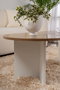 Nordure Mesa de Centro Sable Walnut, White. Mesa de Salón Elegante con Tablero de Partículas Recubierto de Melamina de 18mm en Color Nogal y Blanco.