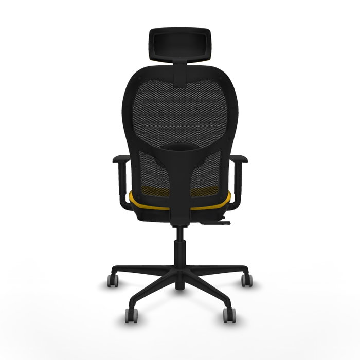 PIQUERAS Y CRESPO Silla de oficina Jorquera con mecanismo Sincro/Traslack, Amarillo y Negro PIQUERAS Y CRESPO Silla de oficina Jorquera con mecanismo Sincro/Traslack, Amarillo y Negro