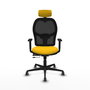 PIQUERAS Y CRESPO Silla de oficina Jorquera con mecanismo Sincro/Traslack, Amarillo y Negro
