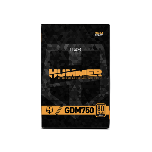 Nox Hummer GDM 750W Gold Modular ATX 3.1 PCIe 5.1 Negro Nox Hummer GDM 750W Gold Modular ATX 3.1 PCIe 5.1 Negro