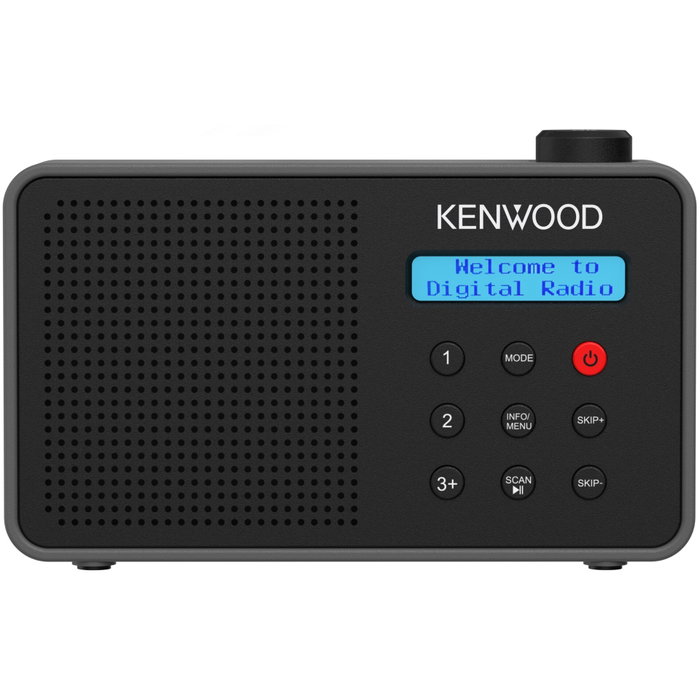 Kenwood CR-M25DAB Radio portátil DAB+ con Bluetooth y alerta ASA, Negro