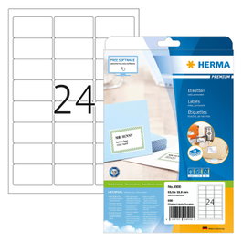 HERMA 4500 Etiquetas de Dirección Premium A4 Blanco 63,5 x 33,9 mm 600 uds.