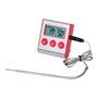 Stil Termómetro de horno con sonda cableada 150 mm, alarma, temporizador 100 min, -25 a 250 °C, acero inoxidable