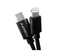 Eightt Cable USB-C a Lightning ECT-6B 1m Negro con Conectores Macho y Chaqueta de Nylon