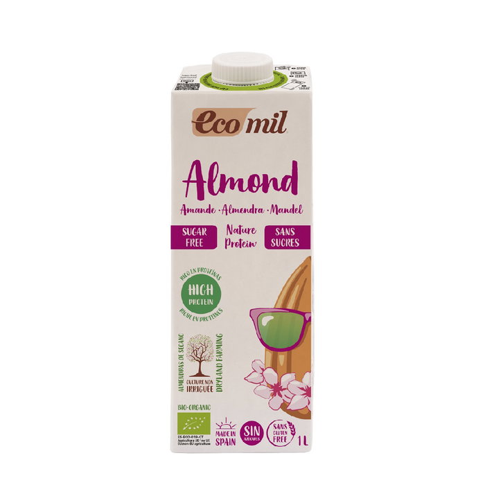 ECOMIL ALMOND NATURE Sugar Free Protein Bio 1 L