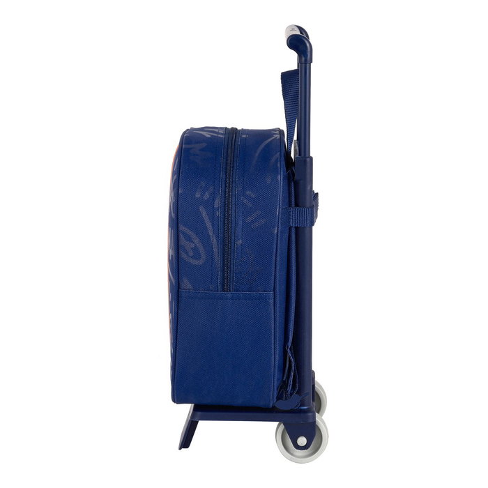 Real Madrid C.F. Mochila Escolar con Ruedas Azul (22 x 28 x 10 cm)