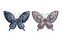 DKD Home Decor Decoración de Pared Metal Mariposa Surtido
