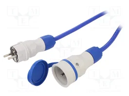 KEL Prolongador de alimentación H07BQ-F 3G2,5mm2 10m azul