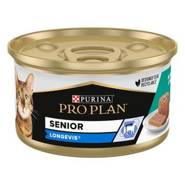 Purina Pro Plan Feline Lata Senior Atún 24x85 gr - Alimento Húmedo Completo para Gatos de Edad Avanzada