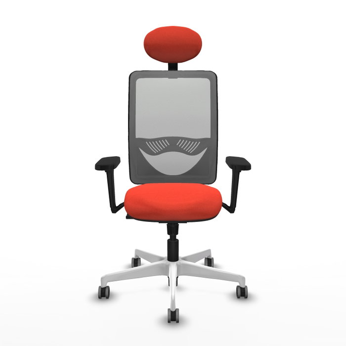 PIQUERAS Y CRESPO Silla de oficina Zulema con mecanismo Sincro, Naranja oscuro y Gris PIQUERAS Y CRESPO Silla de oficina Zulema con mecanismo Sincro, Naranja oscuro y Gris