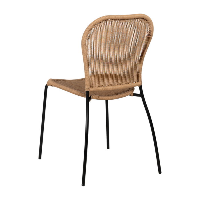 Silla Natural Pe-Acero Salón 48 X 57 X 87 cm (Set de 2)