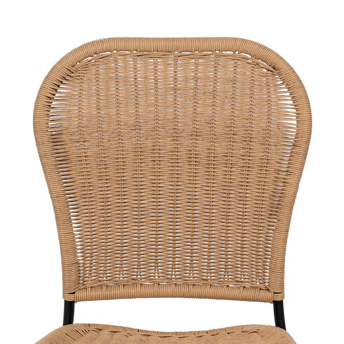 Silla Natural Pe-Acero Salón 48 X 57 X 87 cm (Set de 2)