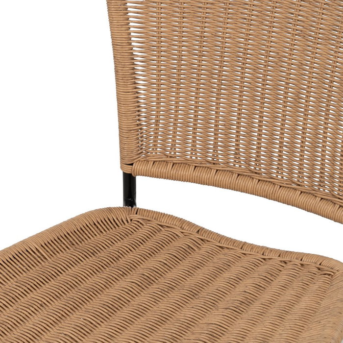 Silla Natural Pe-Acero Salón 48 X 57 X 87 cm (Set de 2)