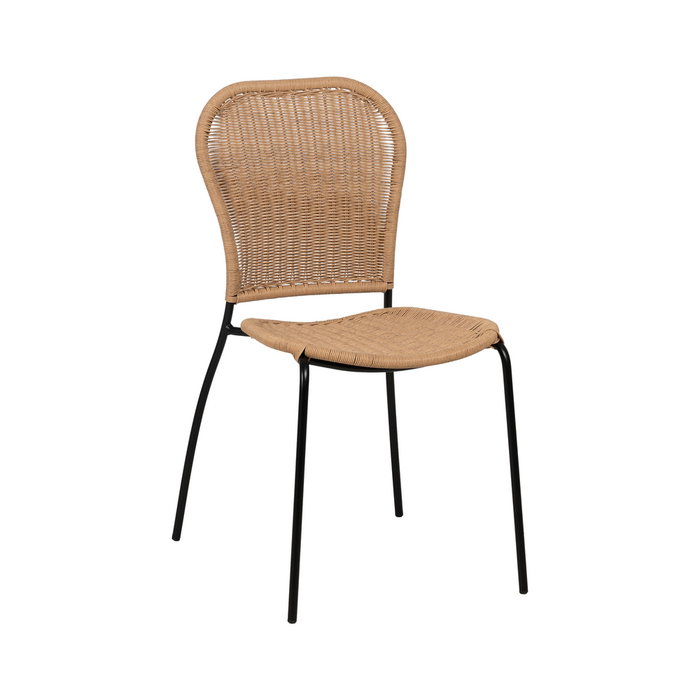 Silla Natural Pe-Acero Salón 48 X 57 X 87 cm (Set de 2)