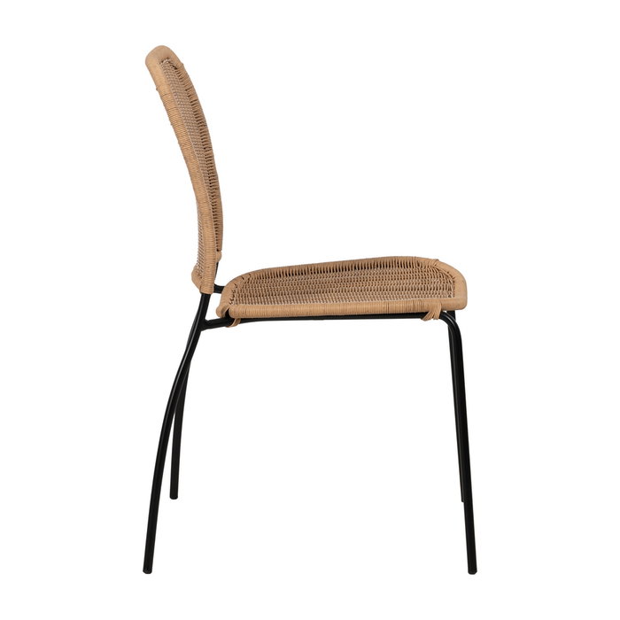 Silla Natural Pe-Acero Salón 48 X 57 X 87 cm (Set de 2)