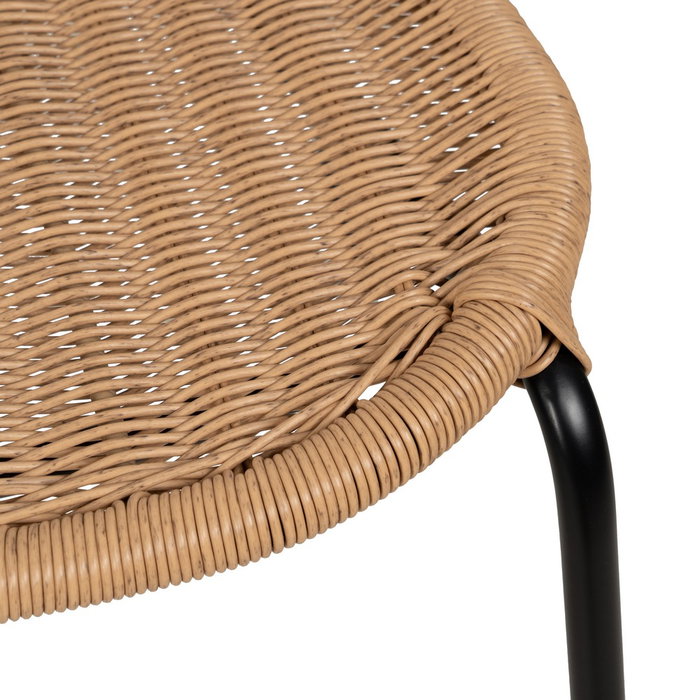 Silla Natural Pe-Acero Salón 48 X 57 X 87 cm (Set de 2)